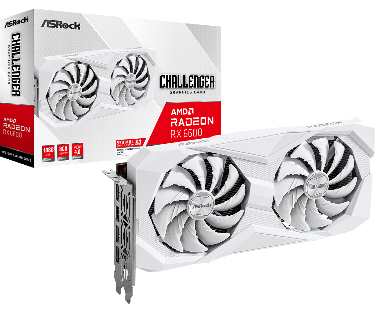 Asrock AMD Radeon RX 6600 Challenger 8GB (white)