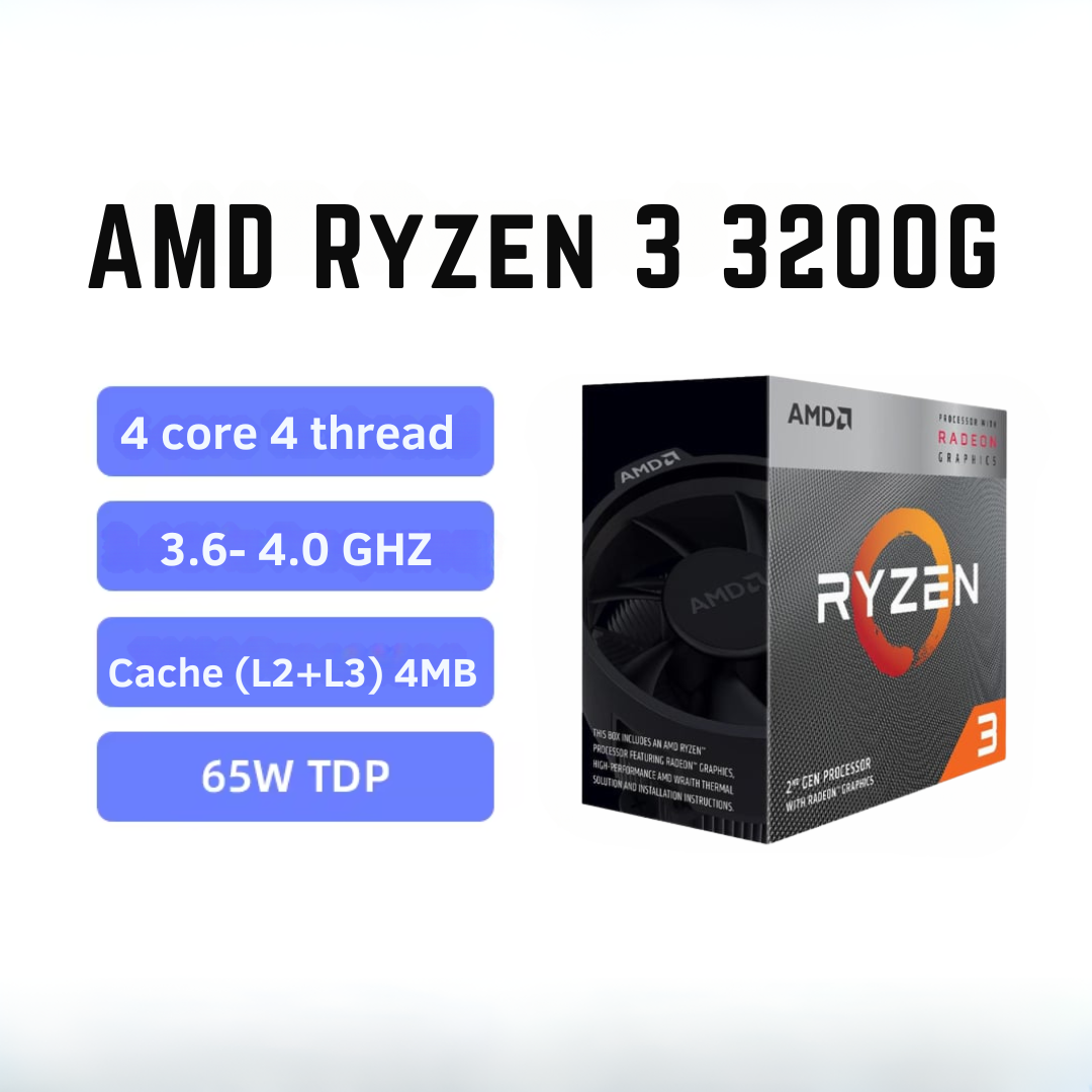 AMD Ryzen 3 3200G CPU (3.6- 4.0Ghz) (Box)