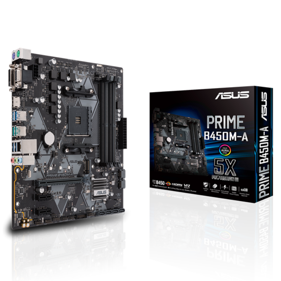 ASUS PRIME B450M-A (4x slots) DDR4 128GB