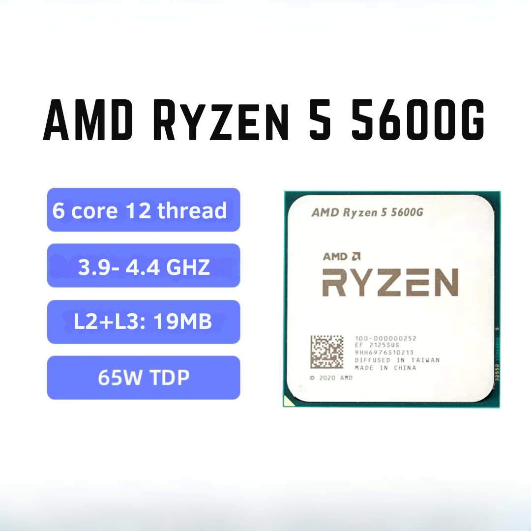 AMD Ryzen 5 5600G CPU (3.9- 4.4Ghz) (TRAY)